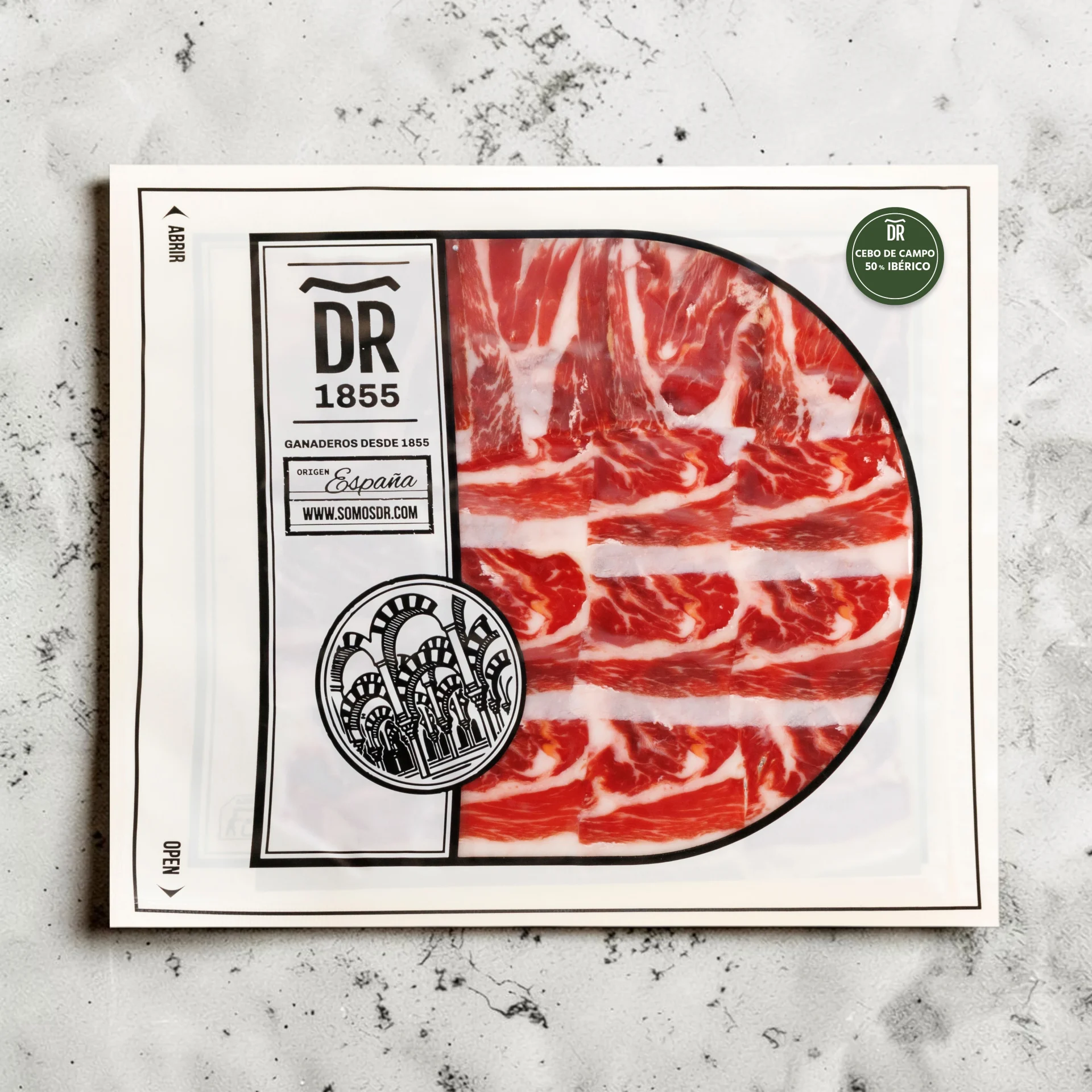 Jamón de Cebo de Campo 50 % ibérico - Loncheado - DR1855